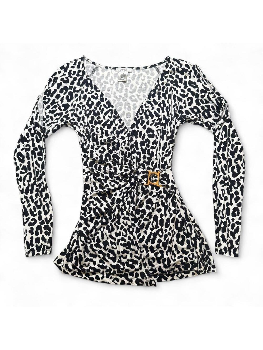 Vintage Cache leopard print long sleeve top